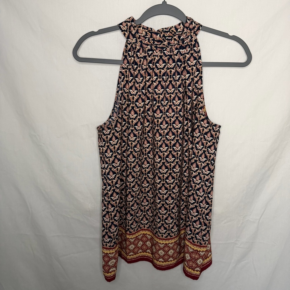 The Limited Black Red Halter Blouse